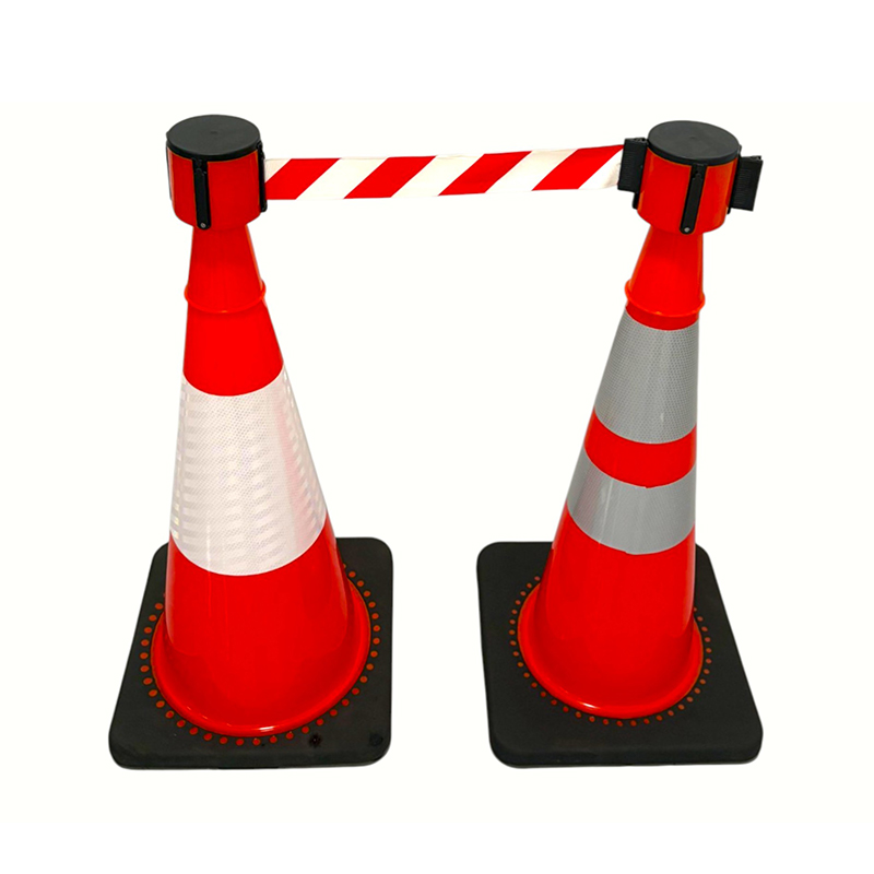 Cono de seguridad vial de PVC de alta elasticidad con base de caucho ponderada opcional para control de carreteras en todo clima y aislamiento de peligros