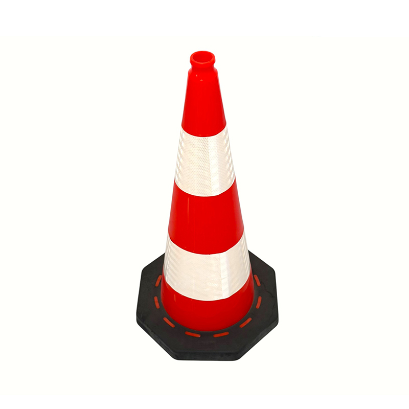 Cono de seguridad vial de PVC con base octogonal de alta visibilidad con resistencia al viento y estabilidad superiores