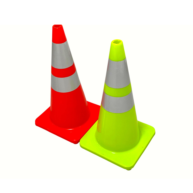 Cono de seguridad vial de PVC de alta elasticidad con base de caucho ponderada opcional para control de carreteras en todo clima y aislamiento de peligros