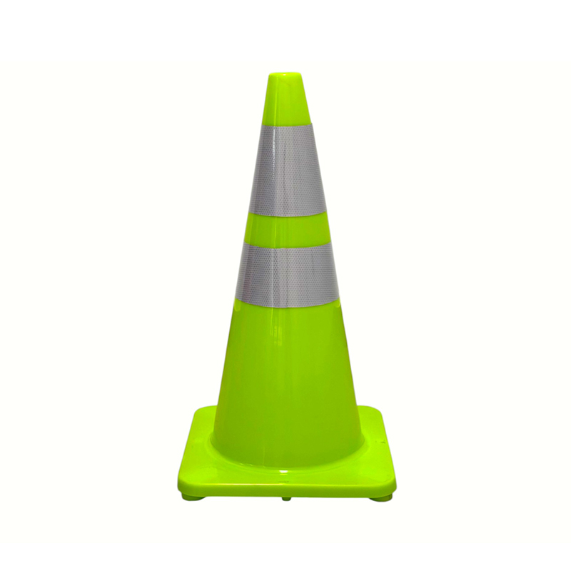 Cono de seguridad vial de PVC de alta elasticidad con base de caucho ponderada opcional para control de carreteras en todo clima y aislamiento de peligros