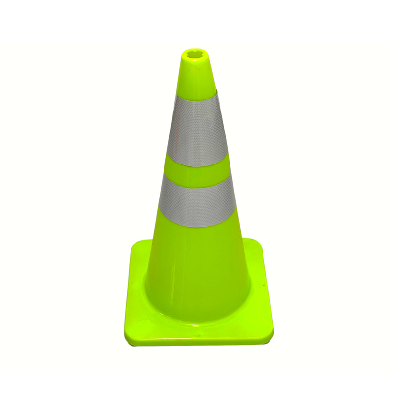 Cono de seguridad vial de PVC de alta elasticidad con base de caucho ponderada opcional para control de carreteras en todo clima y aislamiento de peligros