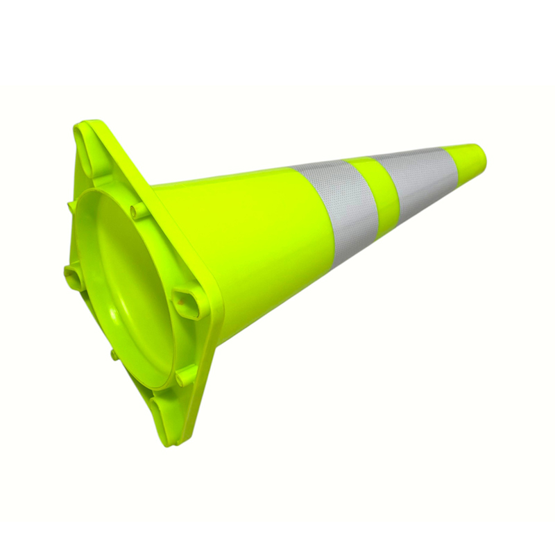 Cono de seguridad vial de PVC de alta elasticidad con base de caucho ponderada opcional para control de carreteras en todo clima y aislamiento de peligros