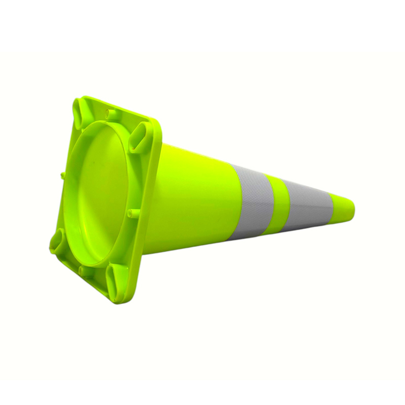 Cono de seguridad vial de PVC de alta elasticidad con base de caucho ponderada opcional para control de carreteras en todo clima y aislamiento de peligros