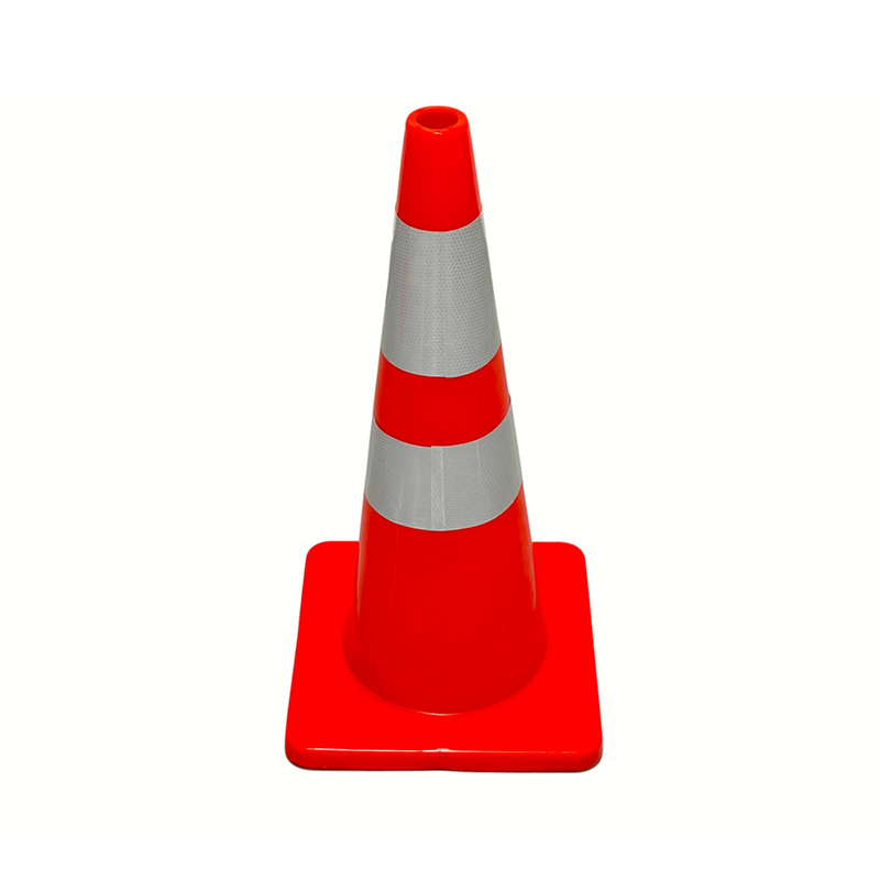 Cono de seguridad vial de PVC de alta elasticidad con base de caucho ponderada opcional para control de carreteras en todo clima y aislamiento de peligros