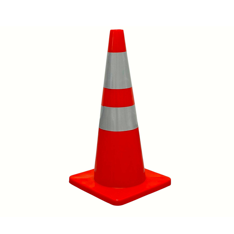 Cono de seguridad vial de PVC de alta elasticidad con base de caucho ponderada opcional para control de carreteras en todo clima y aislamiento de peligros