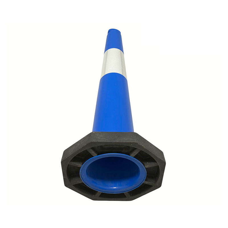 Cono de tráfico de PVC portátil T-TOP de alta flexibilidad para perímetros de construcción