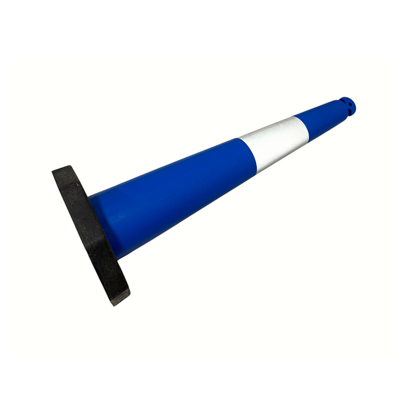 Cono de tráfico de PVC portátil T-TOP de alta flexibilidad para perímetros de construcción