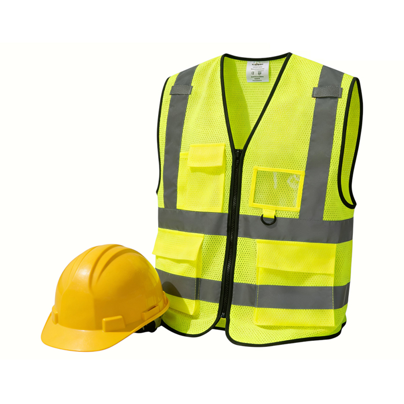 Chaleco de seguridad multifuncional ligero, transpirable y de alta visibilidad certificado por Ansi En Iso 20471
