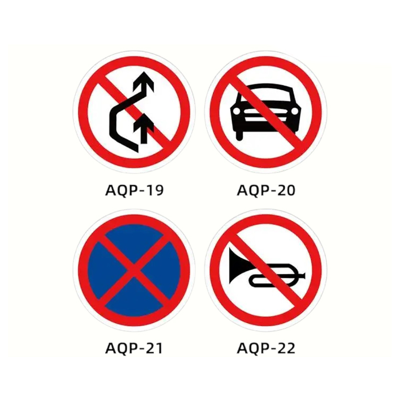Placa de aluminio resistente a la corrosión Señales de tráfico reflectantes que cumplen con las normas internacionales de seguridad vial