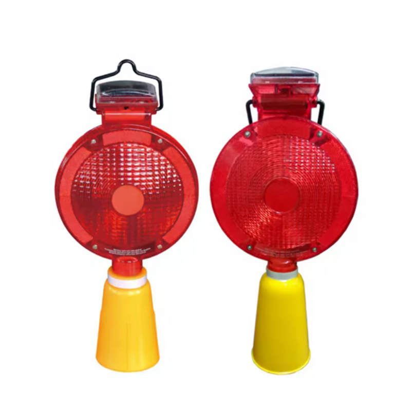 Conos de tráfico LED fotosensibles con detección automática, resistentes a la intemperie, alimentados con energía solar y luces de advertencia de señales de peligro