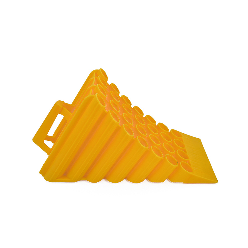Topes de rueda de goma antideslizantes de alta resistencia y diseño triangular de alto agarre